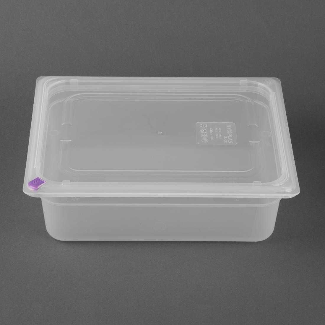 Hygiplas Click Polypropylene 1/2 Gastronorm Tray 100mm (4 Pack) - Image 3
