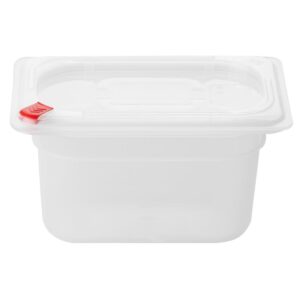 Hygiplas Click PP GN Container 1/9 with Lid & 7 Colour Clips 100mm 0.85Ltr (4 Pack)