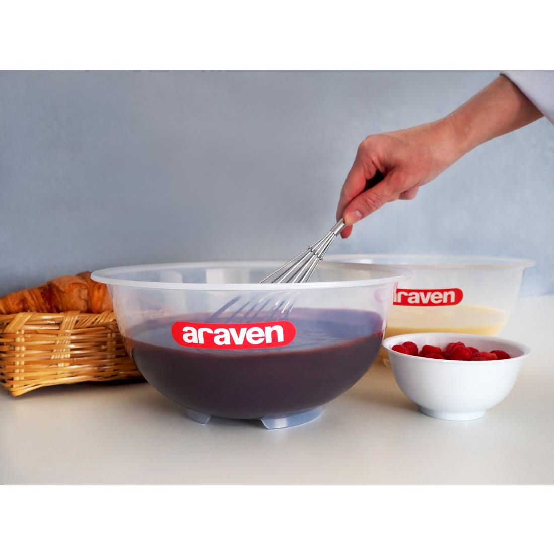 Araven Polypropylene Mixing Bowl Transparent 2.5Ltr - Image 2