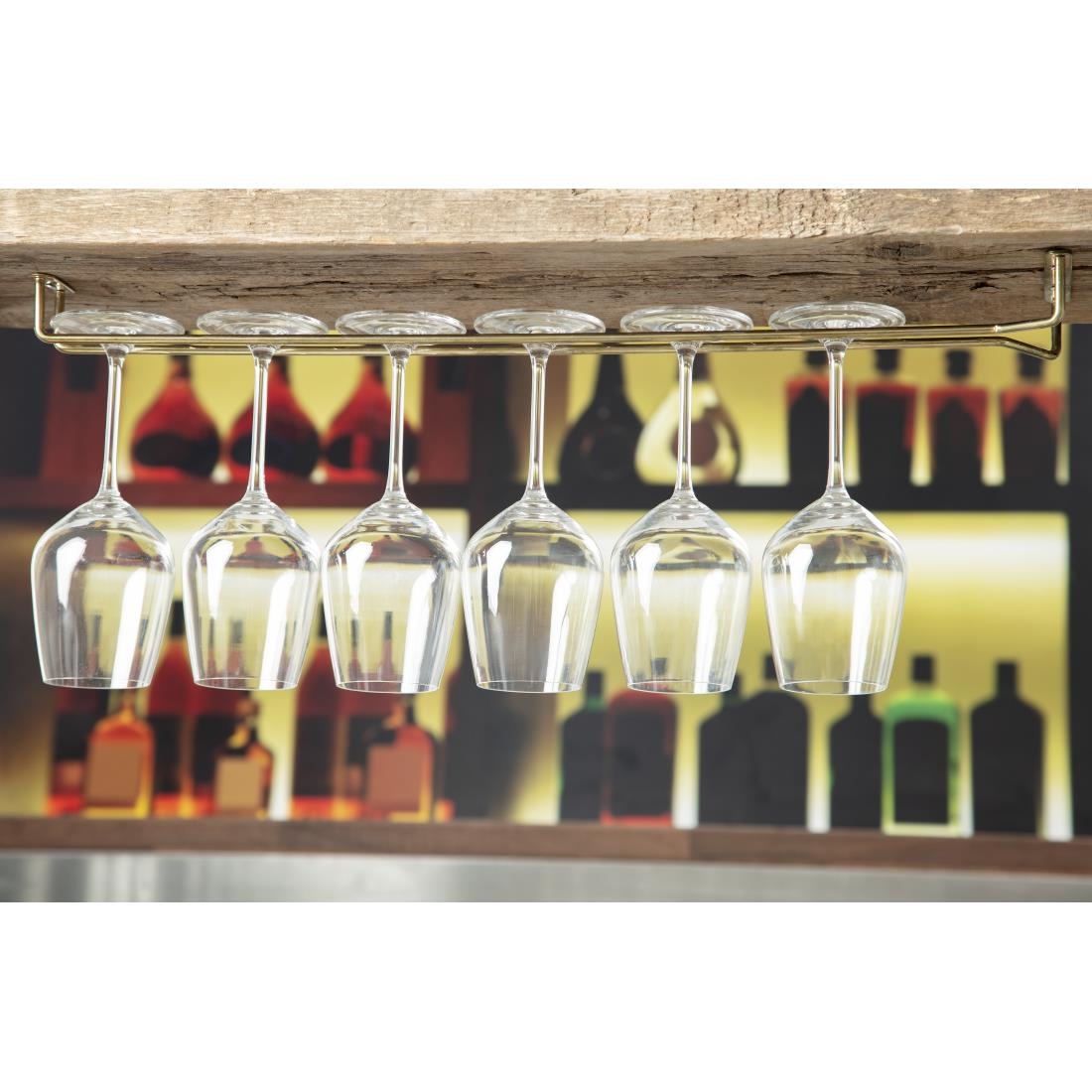 Beaumont Brass Wine Glass Rack 609mm - Image 7