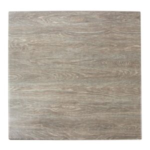 Werzalit Pre-drilled Square Table Top Limed Oak 600mm