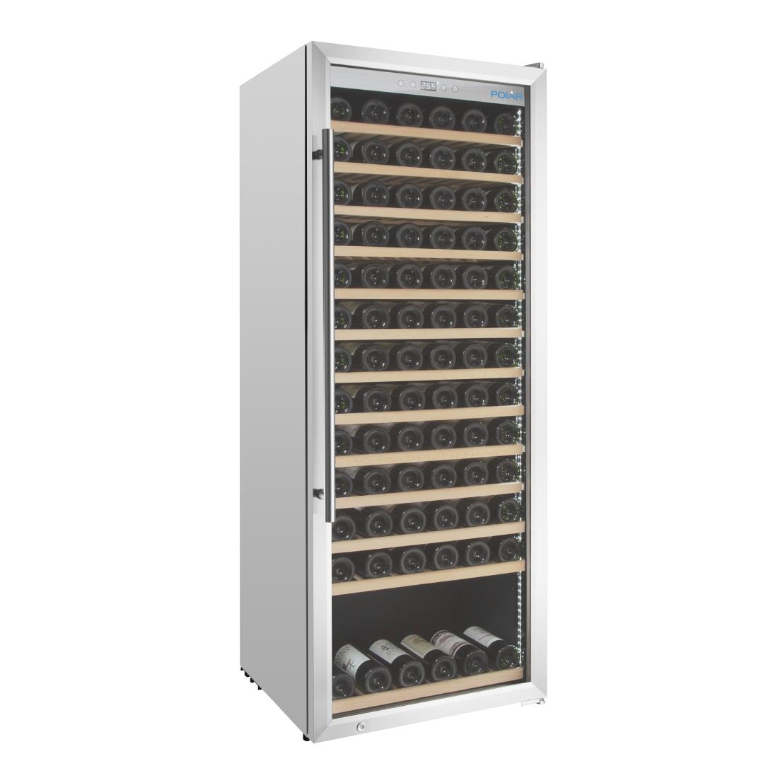Polar G-Series Single Zone Wine Fridge Stainless Steel 118 bottles - Image 4