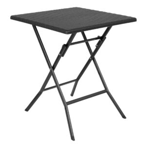Bolero Square Folding Table Black 620mm