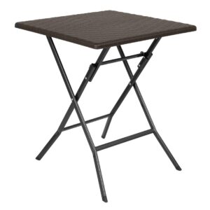 Bolero Square Folding Table Brown 620mm