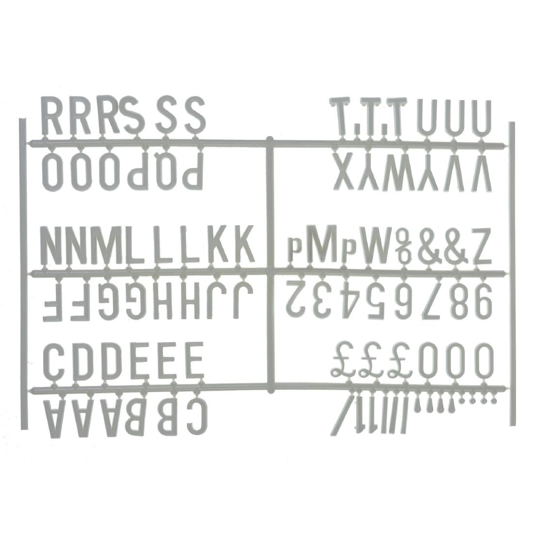 Beaumont 20mm Letter Set (540 characters) White