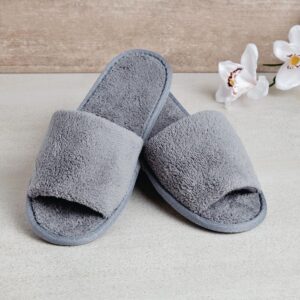 Mitre Comfort Vienna Open Toe Slippers Grey