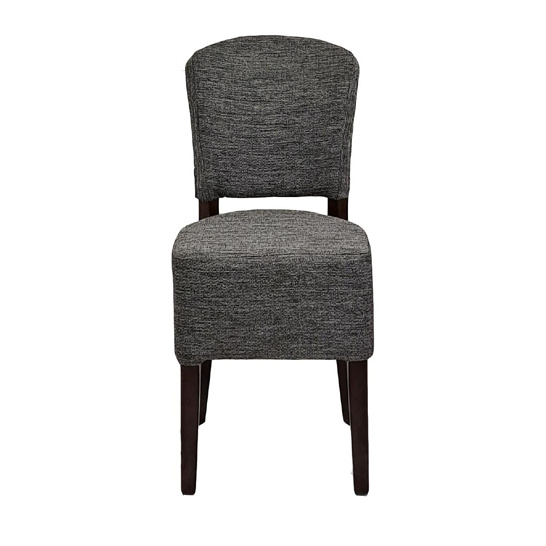 Hanoi Dining Chair In Dark Walnut with Shetland Smoke Seatpad (2 Pack) - Image 2