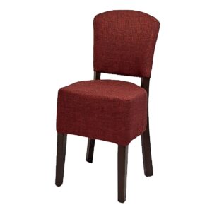 Hanoi Dining Chair In Dark Walnut with Shetland Scarlet Seatpad (2 Pack)