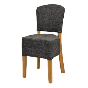 Hanoi Dining Chair In Soft Oak with Shetland Smoke Seatpad (2 Pack)