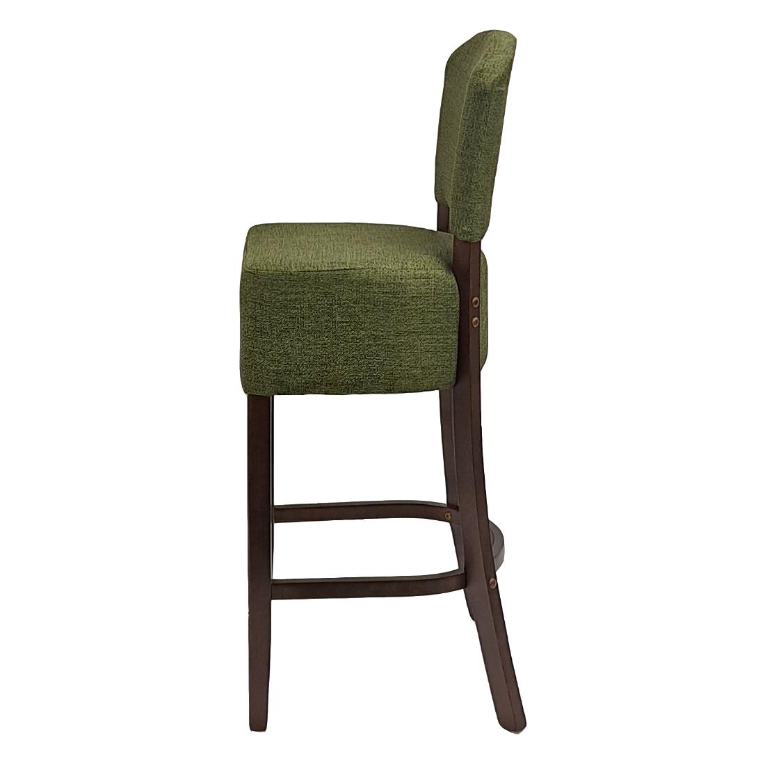 Hanoi Bar Chair in Dark Walnut with Shetland Forest Seatpad - Image 3