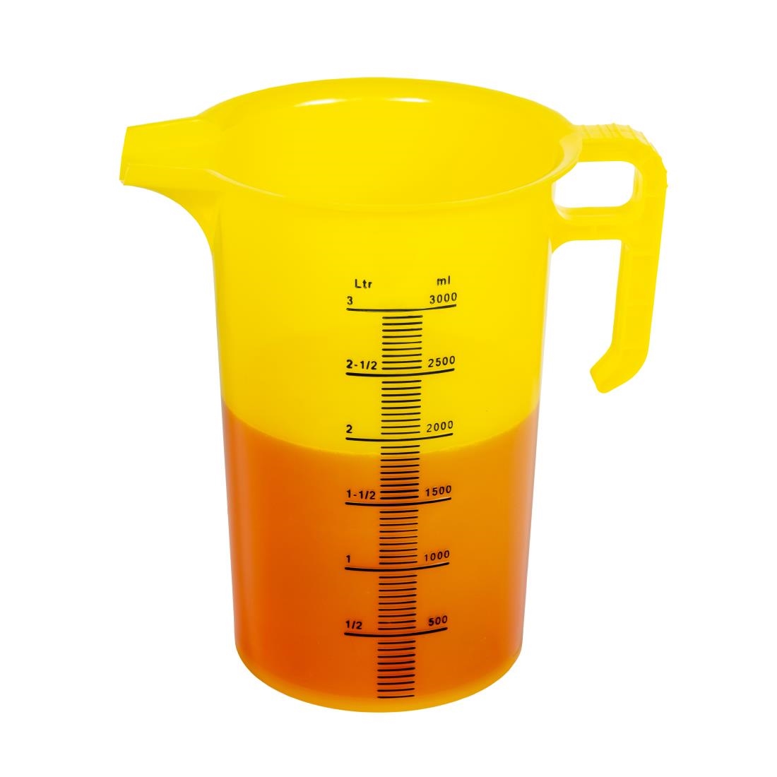 Pro-Measures Polypropylene Measuring Jug Yellow 3Ltr - Image 2