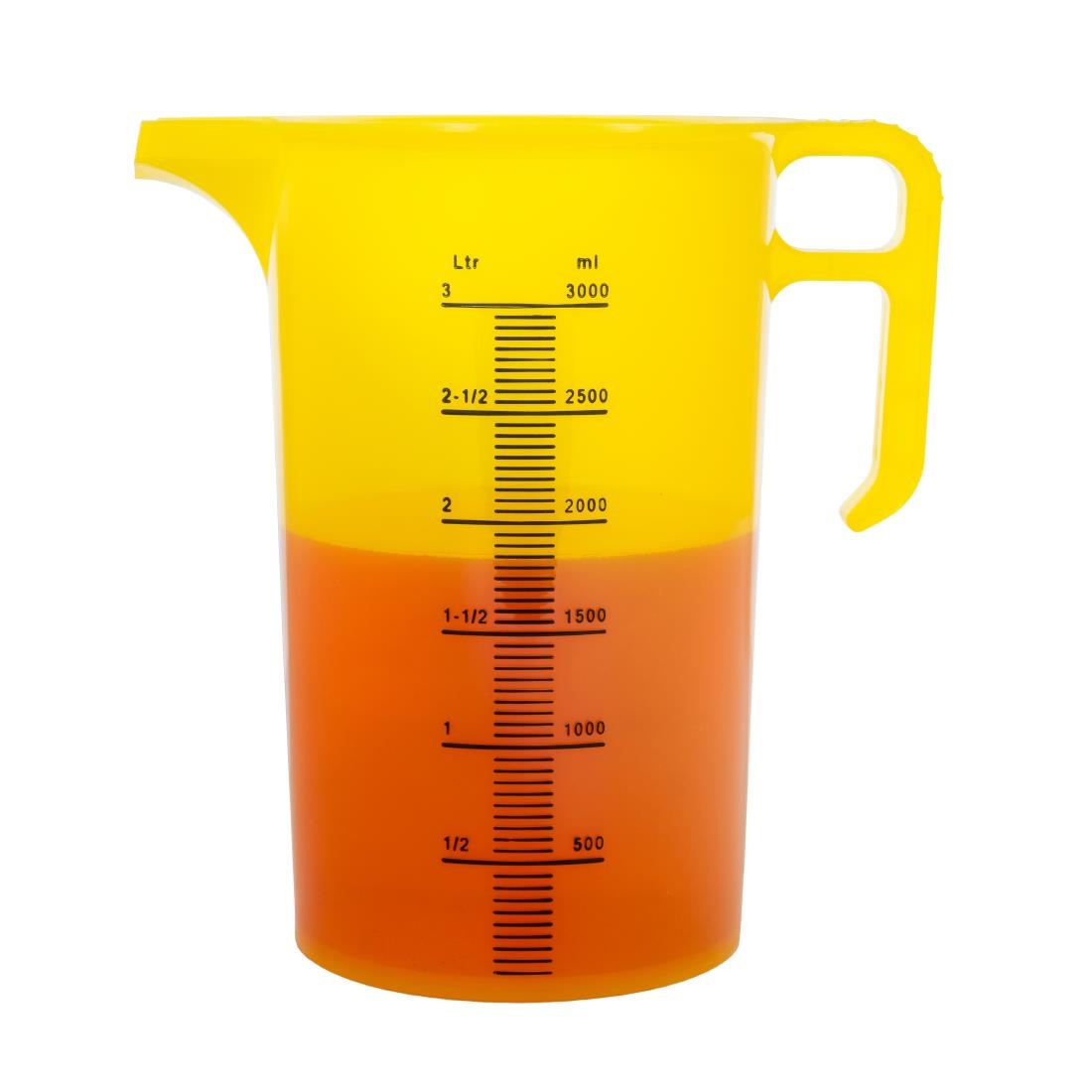 Pro-Measures Polypropylene Measuring Jug Yellow 3Ltr - Image 3