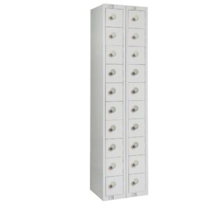Twenty Door Personal Effects Locker Grey Padlock Fitting