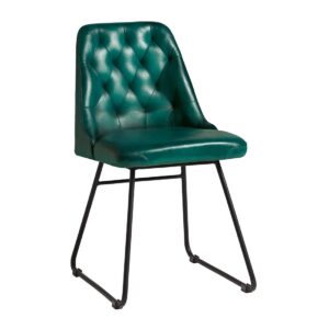 Harland Side Chair Leather Vintage Blue (2 Pack)