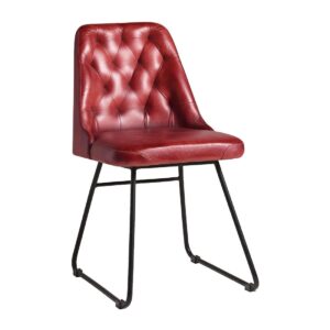 Harland Side Chair Leather Vintage Red (2 Pack)
