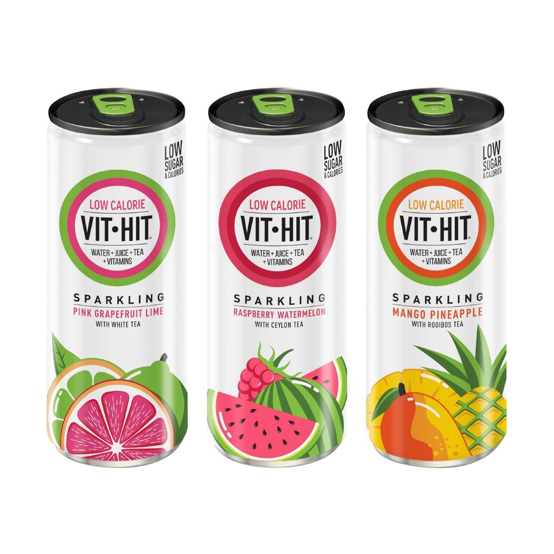 VITHIT Sparkling Raspberry & Watermelon Vitamin Water 330ml (12 Pack) - Image 6