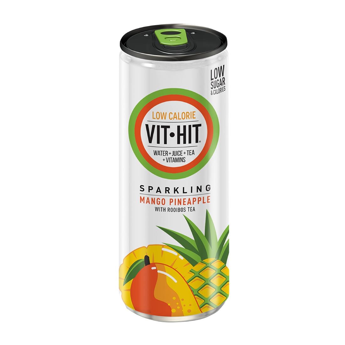 VITHIT Sparkling Mango & Pineapple Vitamin Water 330ml (12 Pack) - Image 6