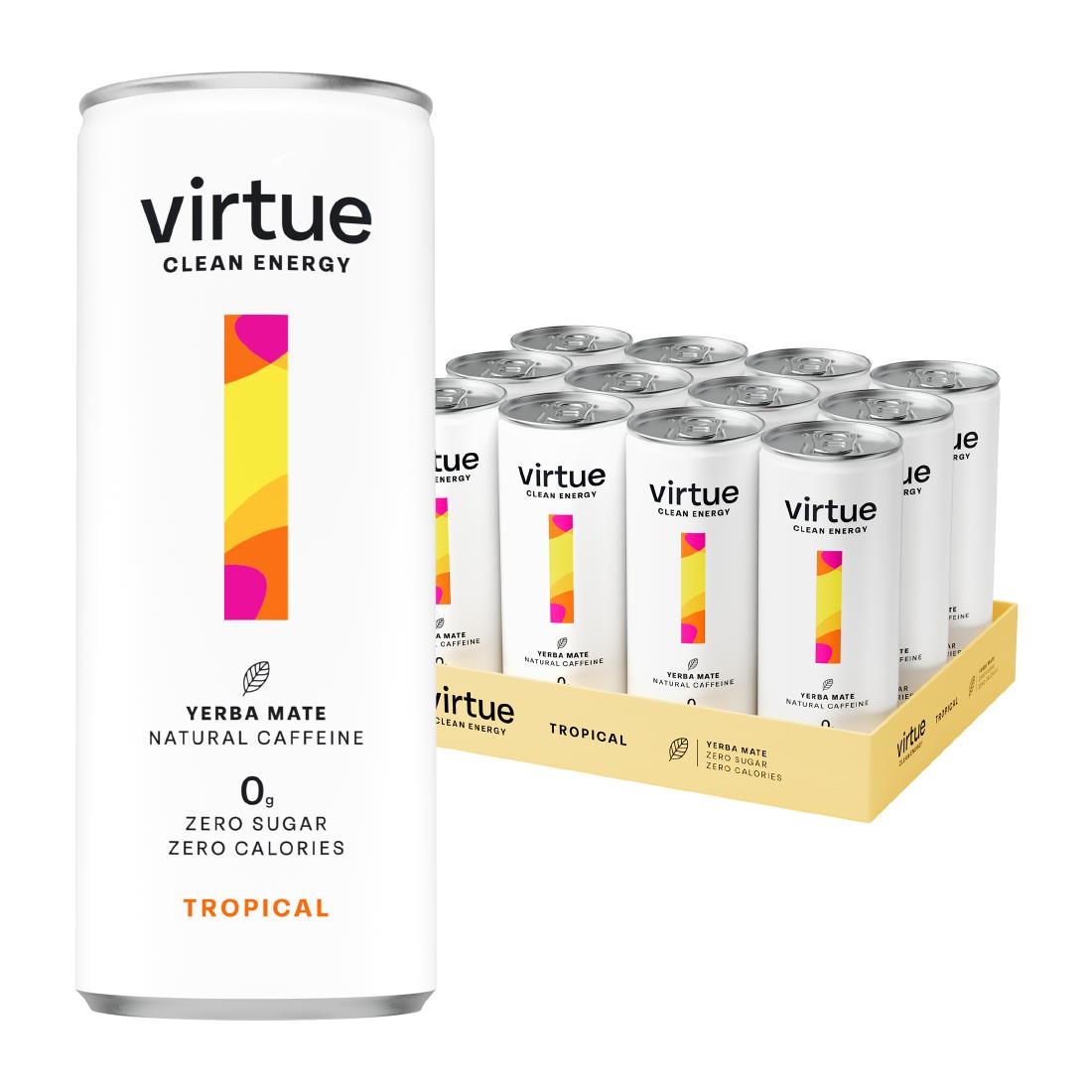 Virtue Clean Energy Tropical Drink 250ml (12 Pack) - Image 2