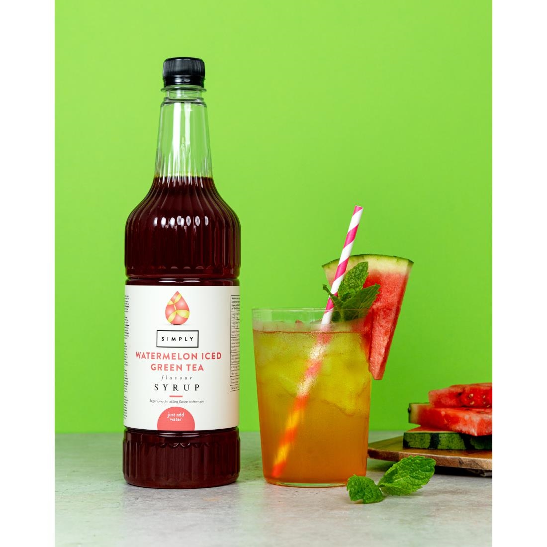Simply Watermelon Iced Green Tea Syrup 1Ltr - Image 3