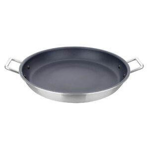 Vogue Aluminium Non-stick Teflon Platinum Plus Paella Pan 35cm