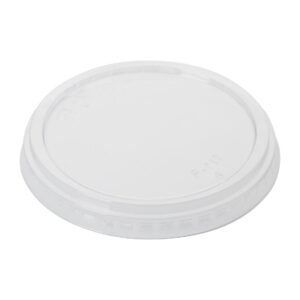 Fiesta Recyclable rPET Flat Lids for Deli Cups 8/12/16oz (300 Pack)