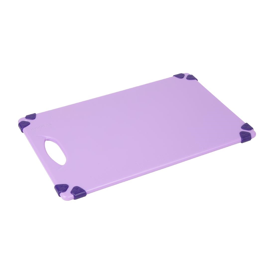Hygiplas Commercial Grip Chopping Board Purple 458x306mm