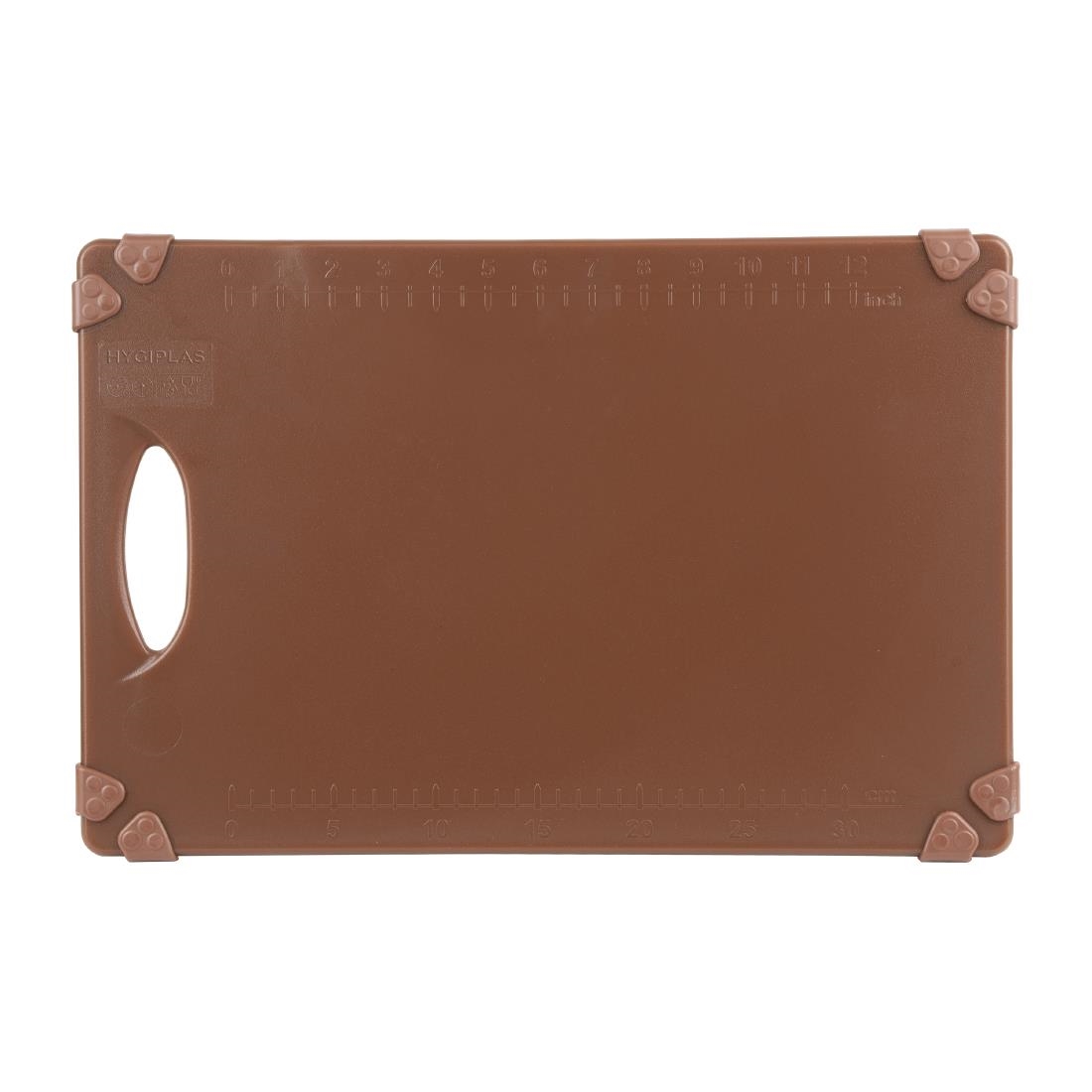 Hygiplas Commercial Grip Chopping Board Brown 458x306mm - Image 2