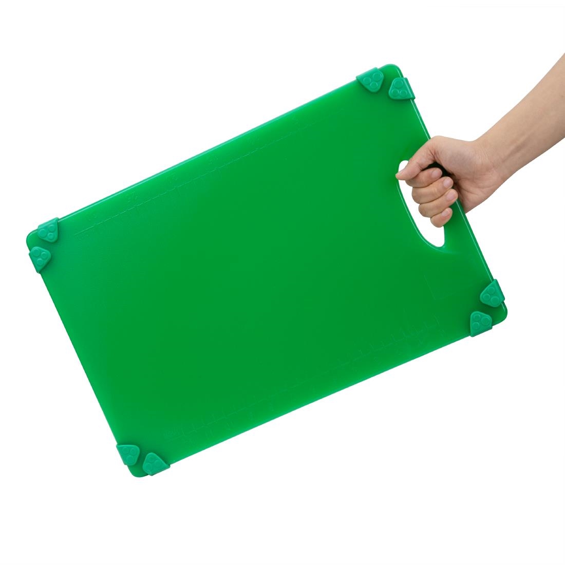 Hygiplas Commercial Grip Chopping Board Green 458x306mm - Image 4