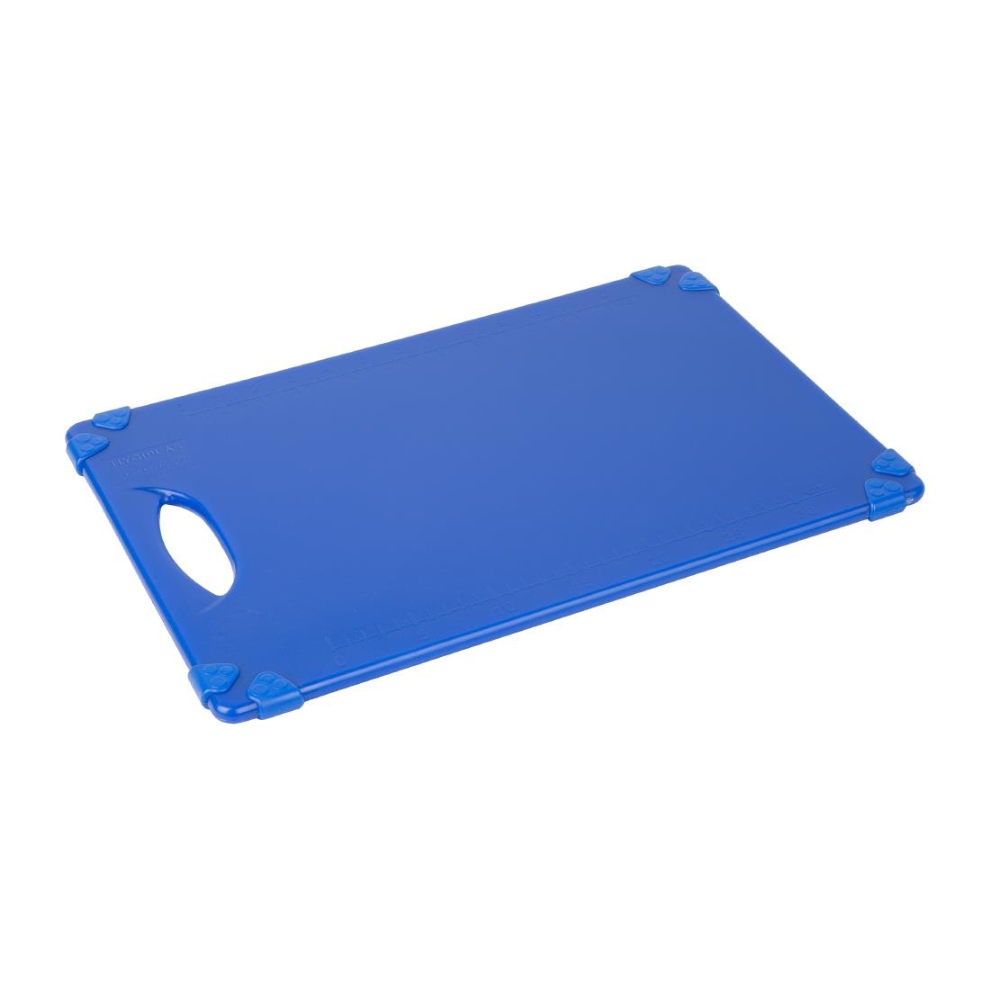 Hygiplas Commercial Grip Chopping Board Blue 458x306mm
