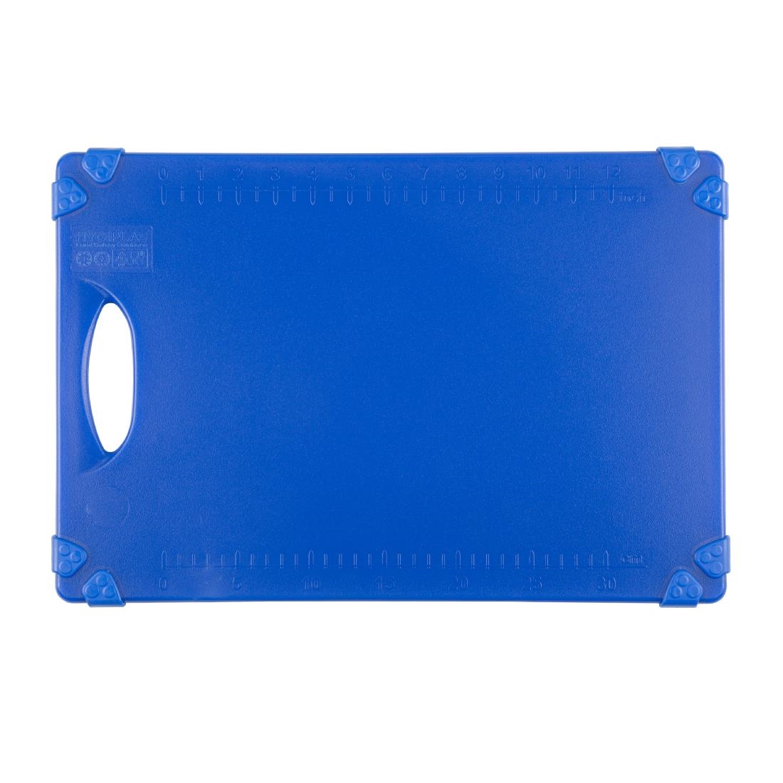 Hygiplas Commercial Grip Chopping Board Blue 458x306mm - Image 2