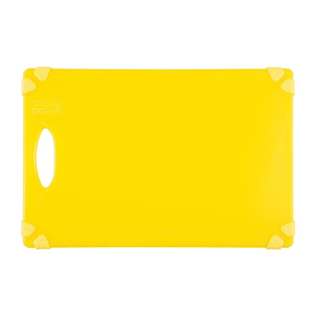 Hygiplas Commercial Grip Chopping Board Yellow 458x306mm - Image 2