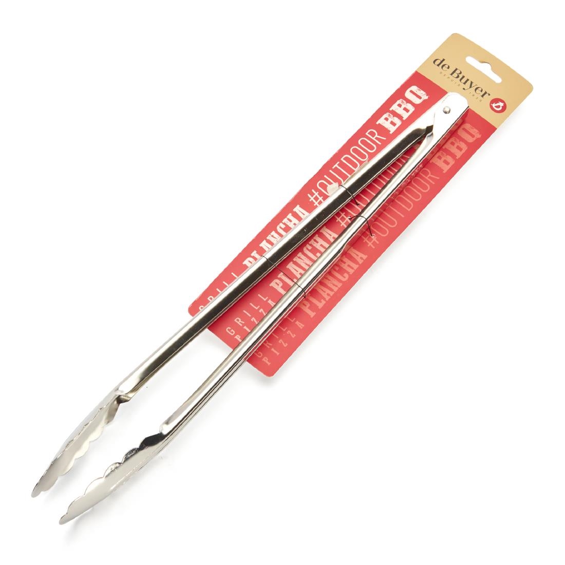De Buyer Stainless Steel Utility Tongs 400mm - Image 3