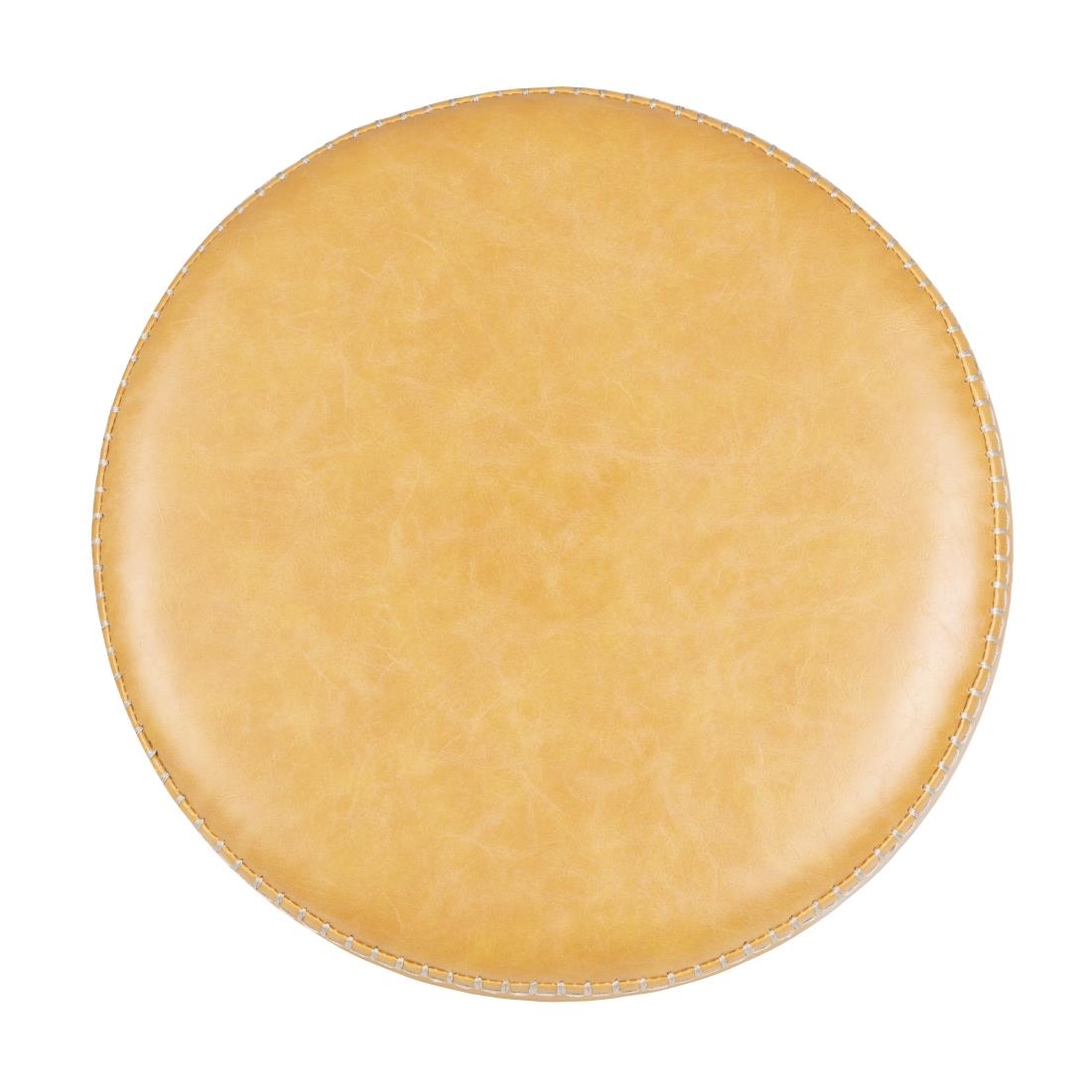 Bolero Brooklyn PU High Bar Stool - Caramel - Image 4