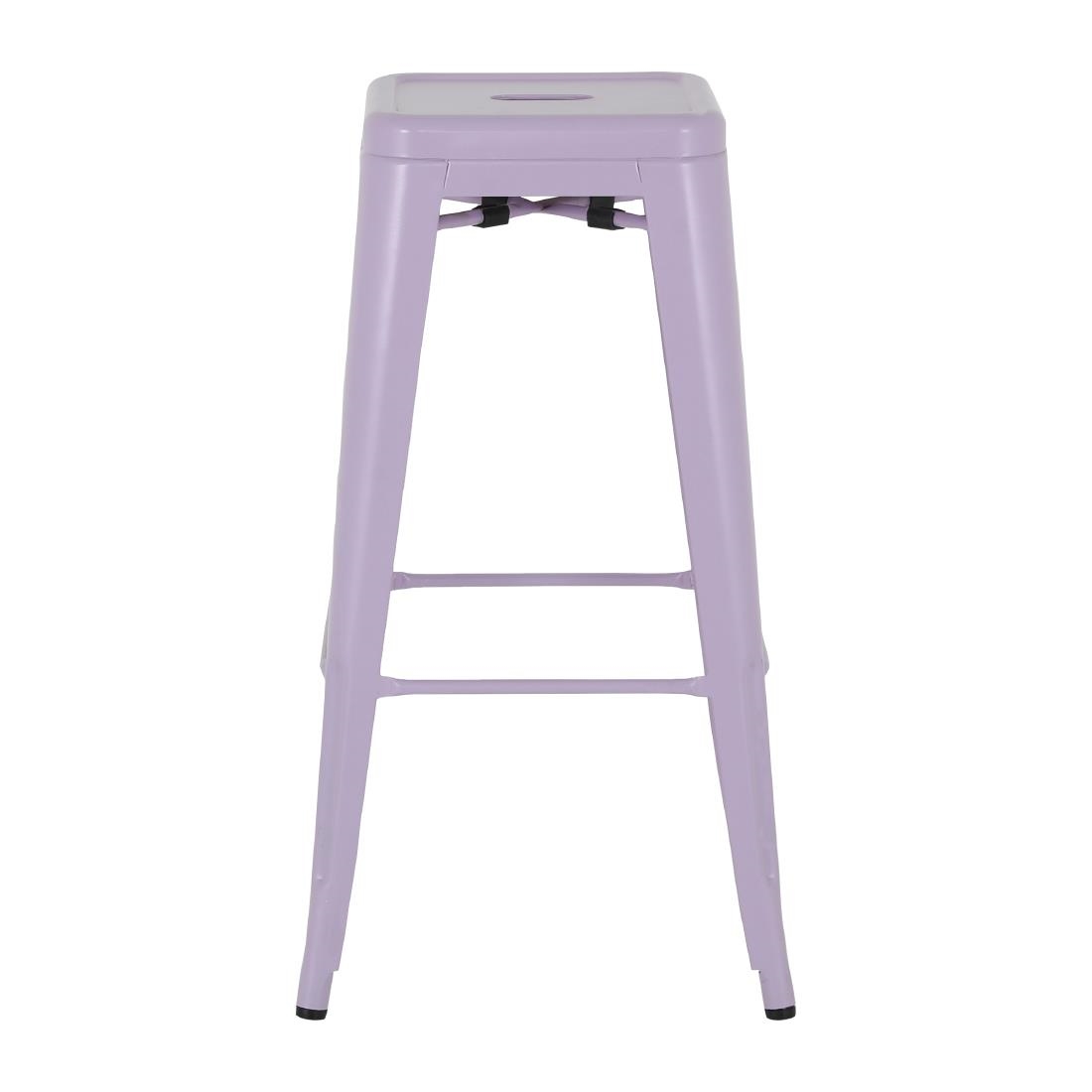 Bolero Bistro Metal High Stools Lilac Pop (4 Pack)