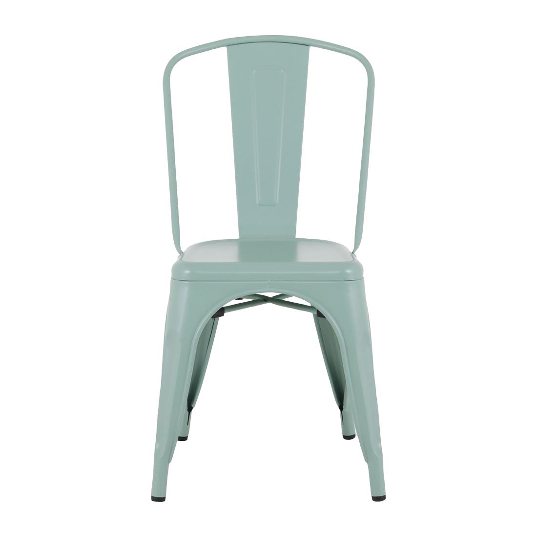 Bolero Bistro Metal Chairs Olive Green (4 Pack) - Image 2