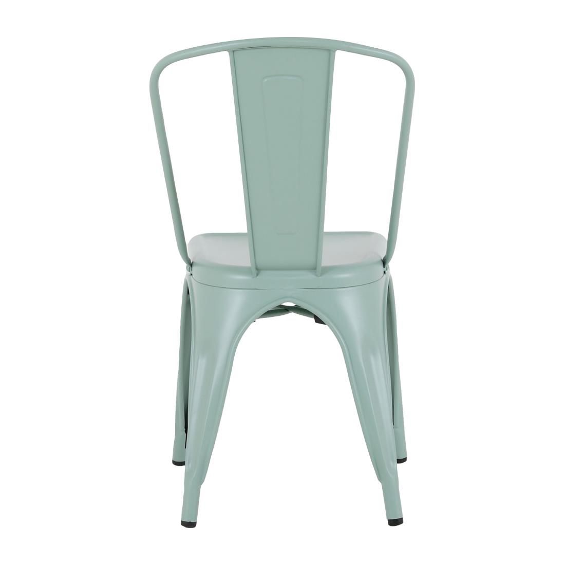 Bolero Bistro Metal Chairs Olive Green (4 Pack) - Image 3