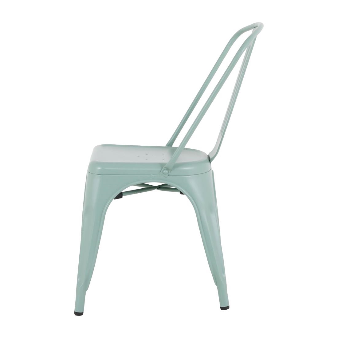Bolero Bistro Metal Chairs Olive Green (4 Pack) - Image 5