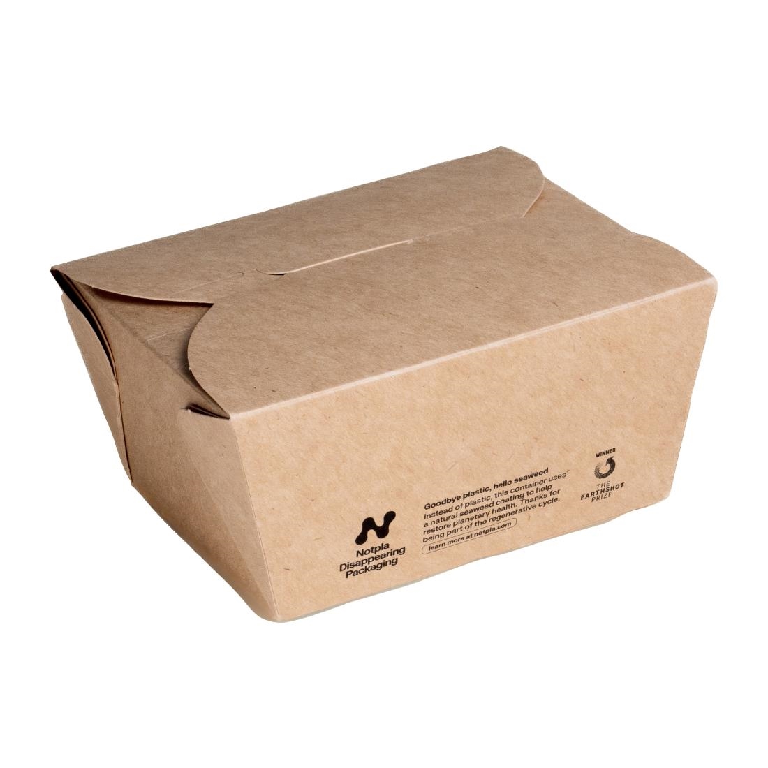 Notpla Small Takeaway Boxes 800ml - Kraft (500 Pack)