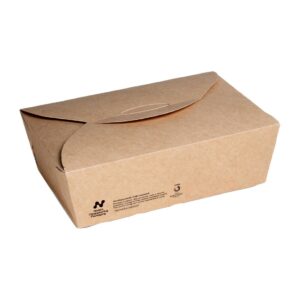 Notpla Large Takeaway Boxes 1750ml - Kraft (220 Pack)