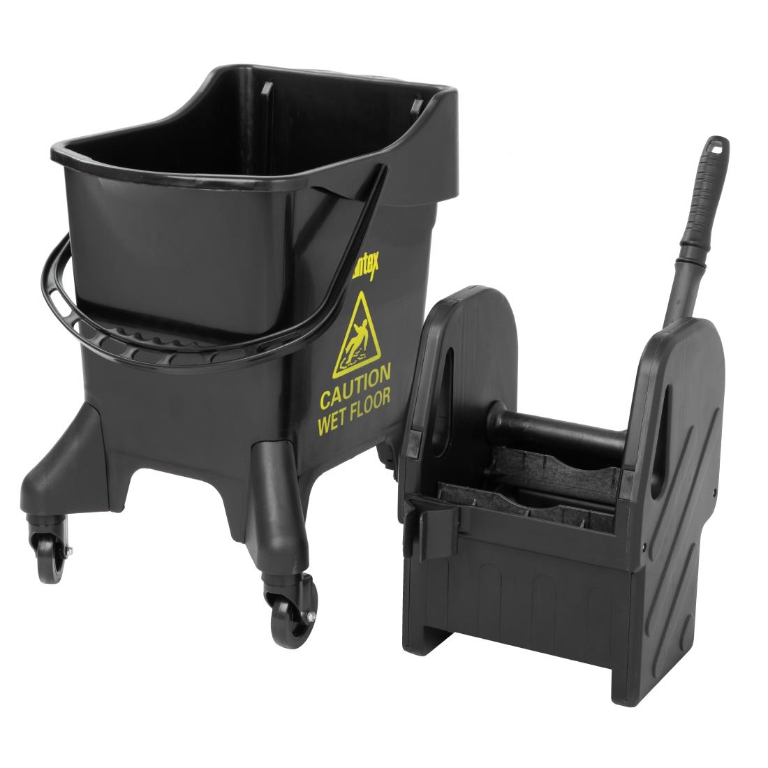 Jantex 21Ltr Tall Mop Bucket and Wringer - Yellow Print - Image 4