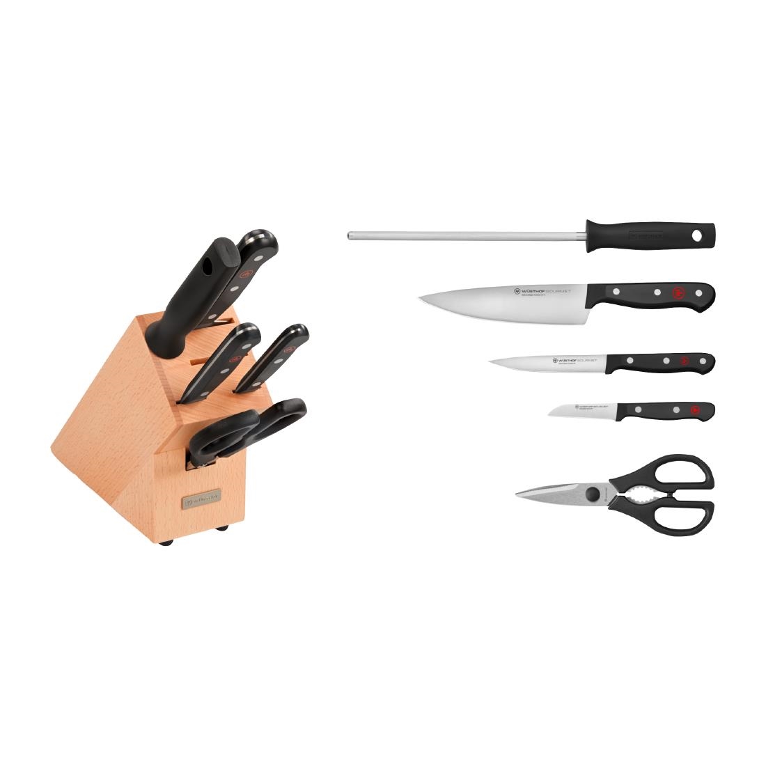 Wüsthof Gourmet 6-Piece Knife Set with Block - Image 4