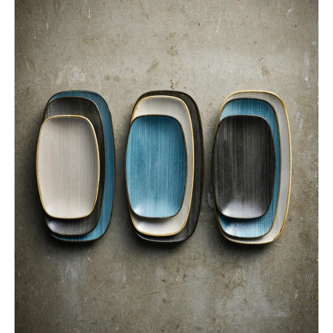 Churchill Stonecast Raw Grey Oblong Chefs Plates 180x 100mm (12 Pack) - Image 4
