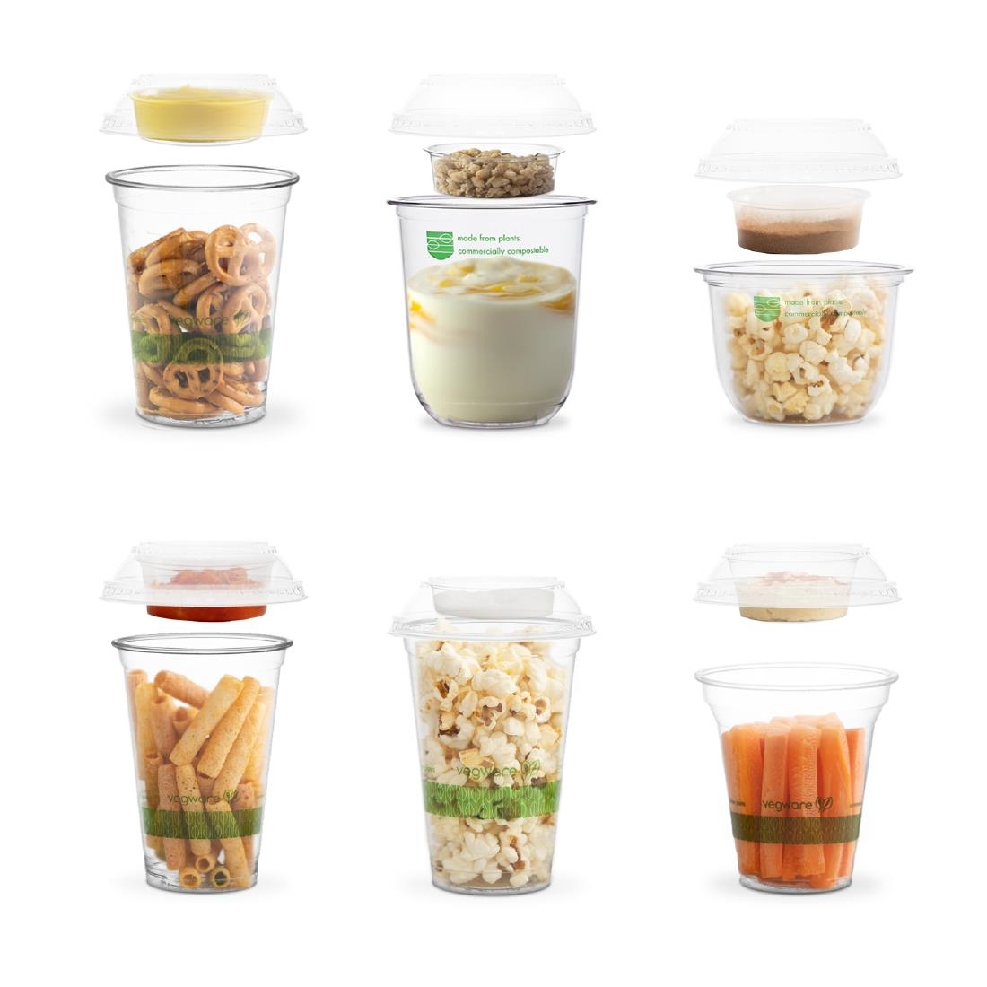 Vegware Combo Lid for Cold Cups and Bella Pots 96-Series (1000 pack) - Image 2