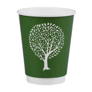 Vegware Green Tree Double Wall Hot Cups 8oz 79-Series (500 Pack)