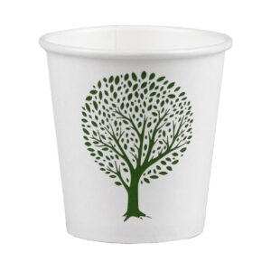 Vegware Green Tree White Hot Cups 4oz 62-Series (1000 Pack)