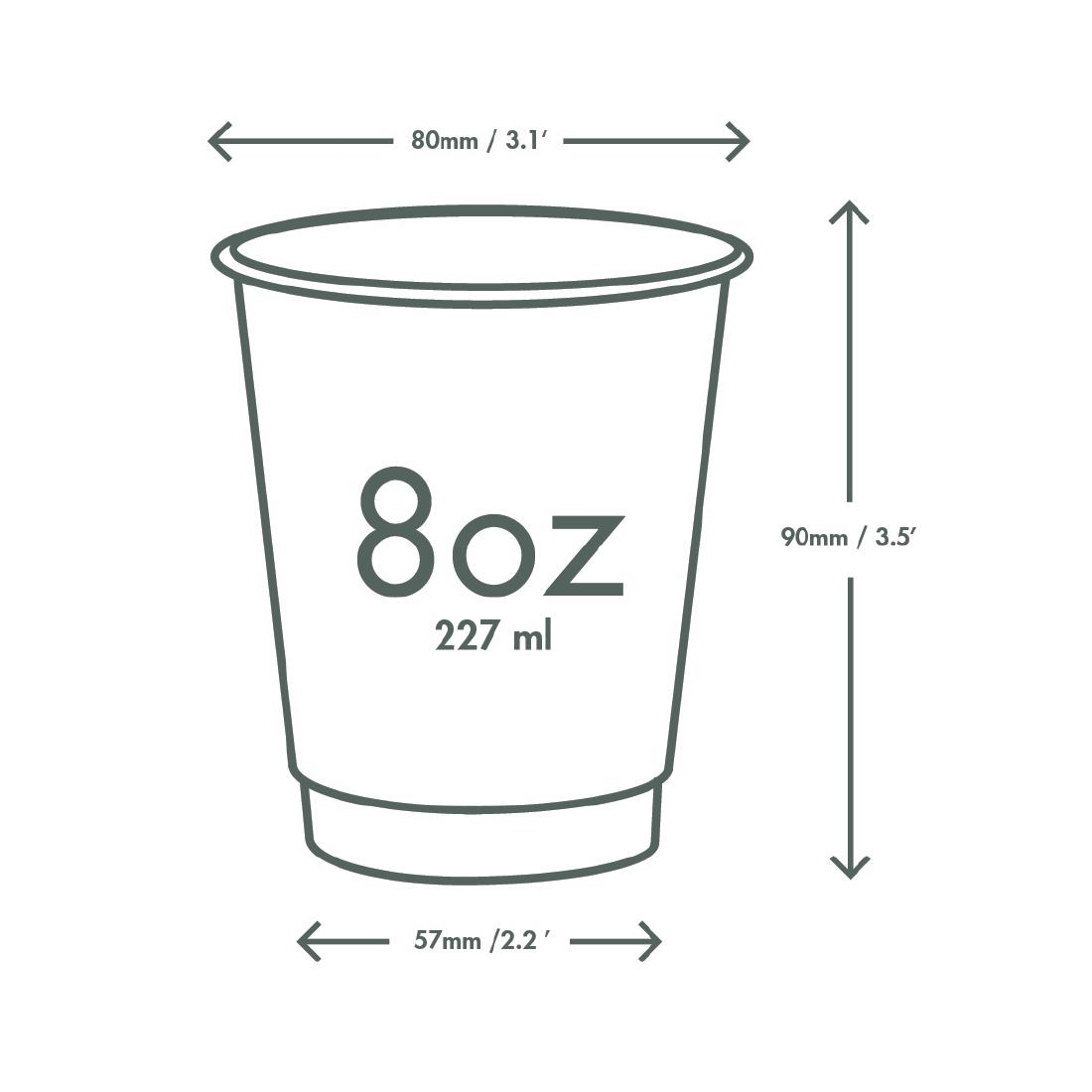 Vegware Christmas Double Wall Hot Cup 79-Series 8oz (500 pack) - Image 5
