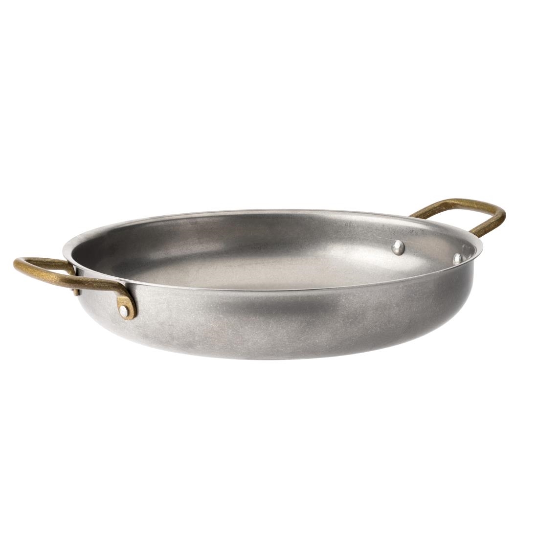 Utopia Vintage Brass Handled Dishes 230mm (6 Pack)