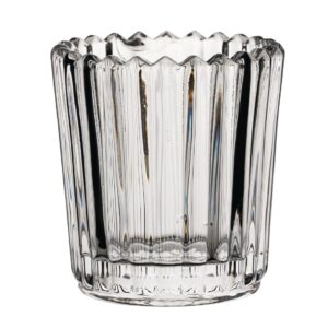 Utopia Large Ribbed Clear Nightlight Holders (6 Pack)