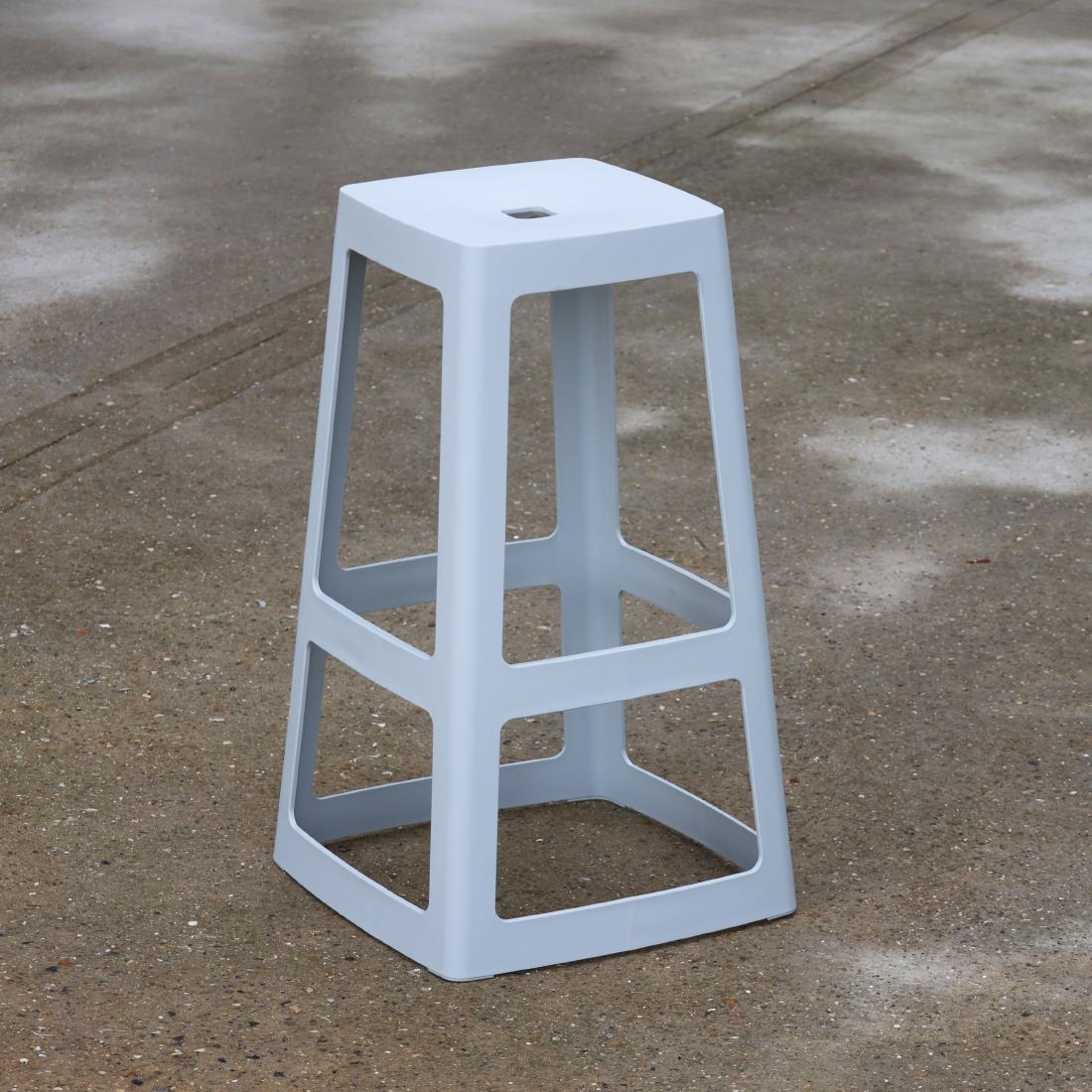Origin Base High Stool Light Grey 450x450x750mm (2 Pack) - Image 2