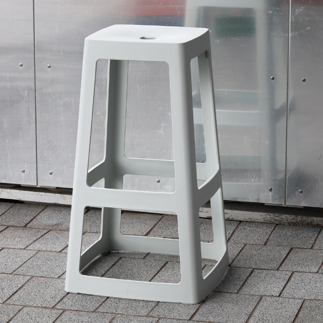 Origin Base High Stool Light Grey 450x450x750mm (2 Pack) - Image 5